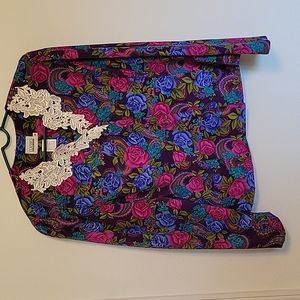 Vintage Floral Cottage Core Blouse